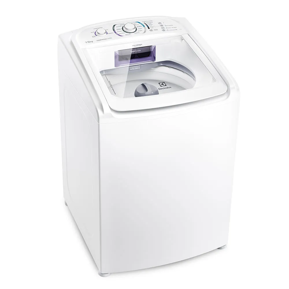 Máquina de Lavar Electrolux 15kg Branca Essential Care com Filtro Fiapos e Tecla Economia (LES15)