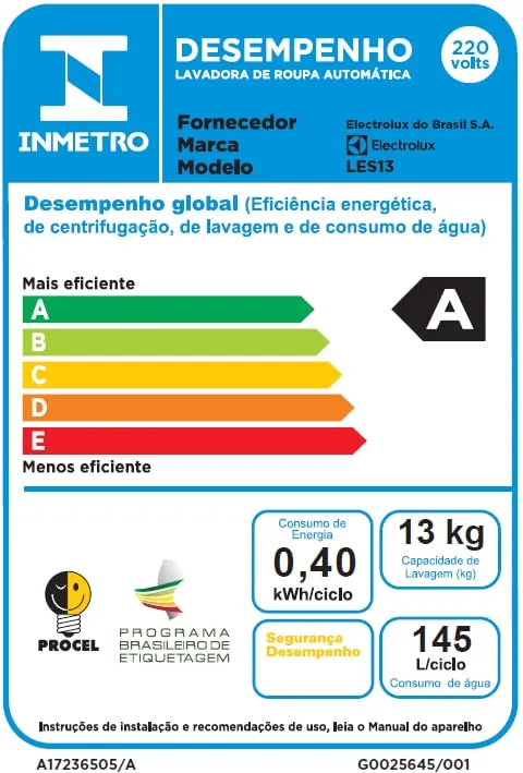 Máquina de Lavar Electrolux 13kg Branca Essential Care com Easy Clean e Filtro Fiapos (LES13)