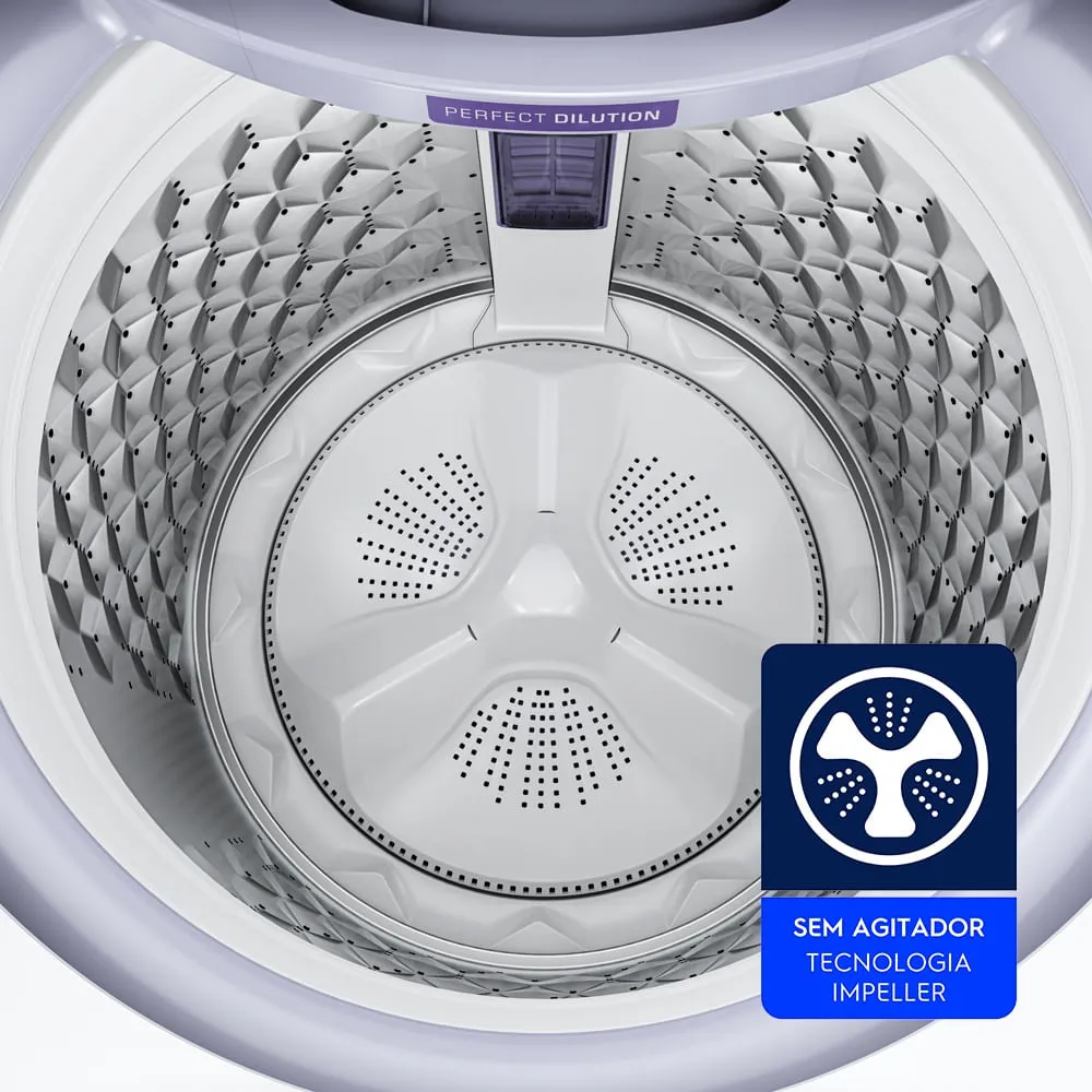 Máquina de Lavar Electrolux 14Kg Branca Premium Care com Cesto Inox e Sem Agitador (LPR14)