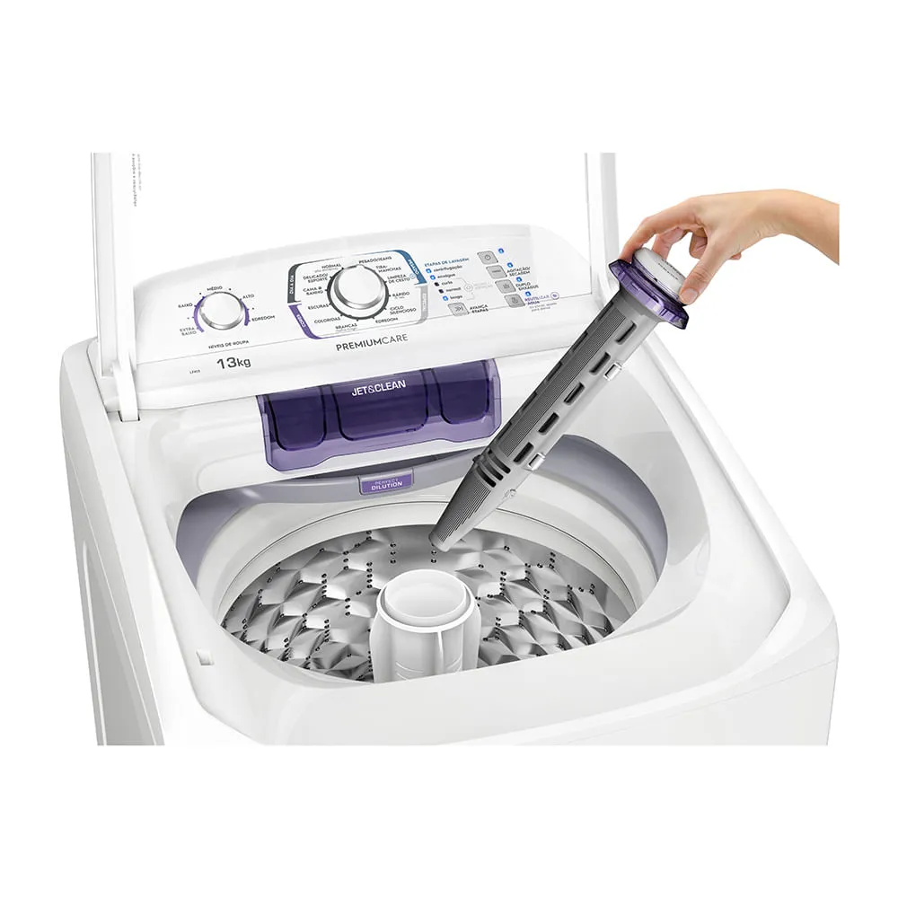 Máquina de Lavar Electrolux 13Kg Branca Premium Care com Cesto inox e Jet&Clean (LPR13)