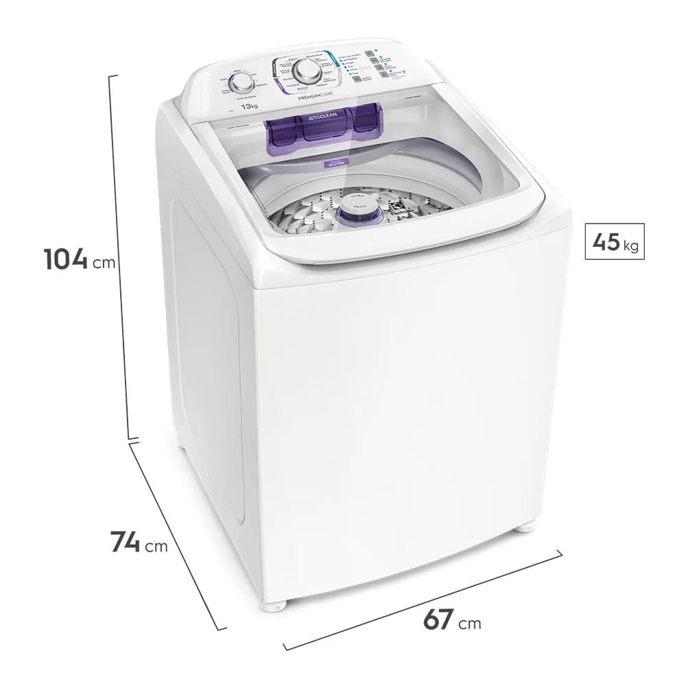 Máquina de Lavar Electrolux 13Kg Branca Premium Care com Cesto inox e Jet&Clean (LPR13)