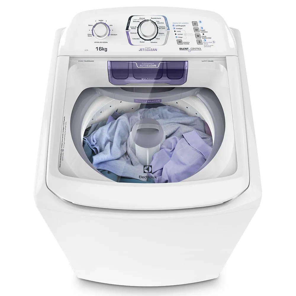 Máquina de Lavar Electrolux 16kg Branca Turbo Economia Silenciosa com Jet&Clean (LAC16)