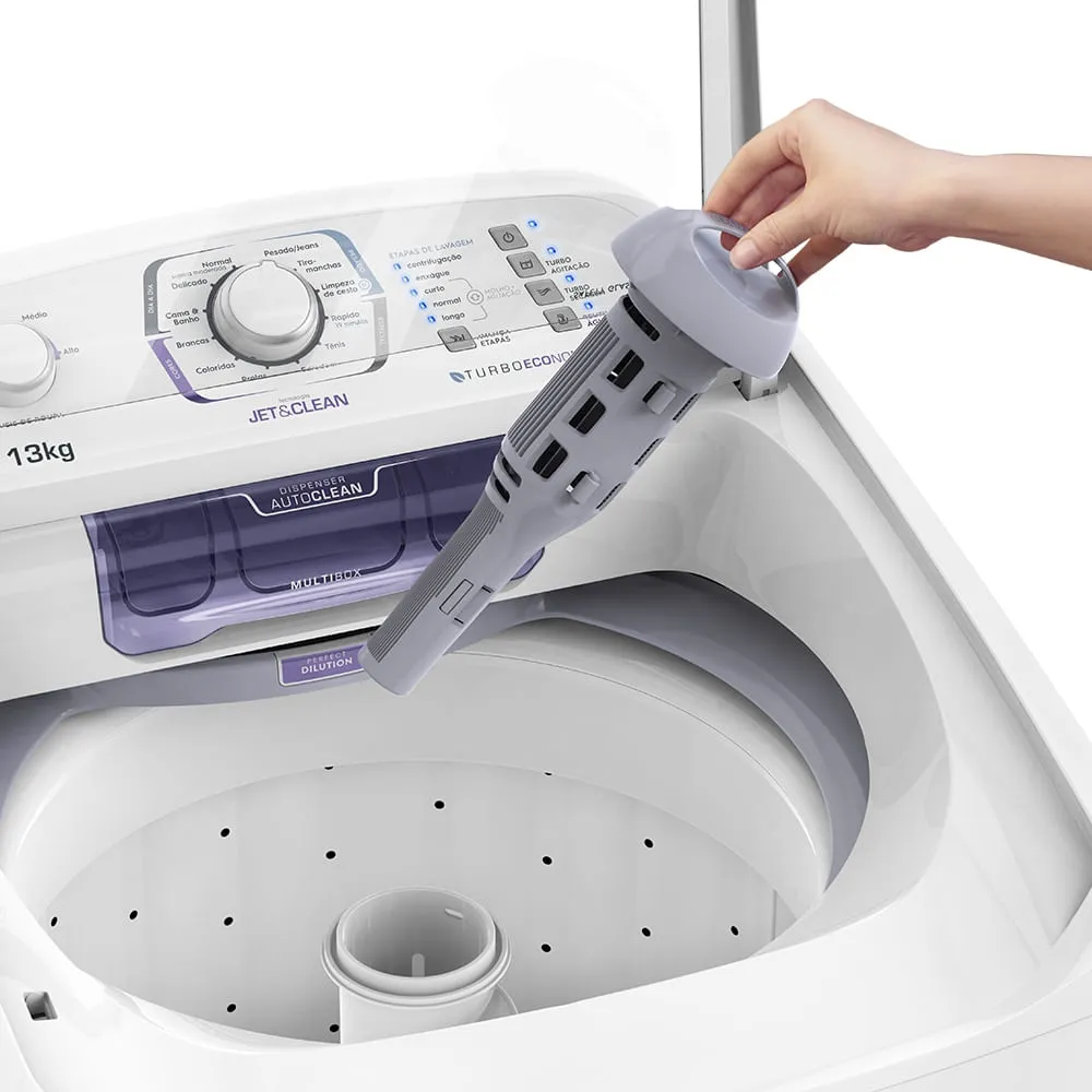 Máquina de Lavar Electrolux 13kg Branca Turbo Economia com Jet&Clean e Filtro Fiapos (LAC13)