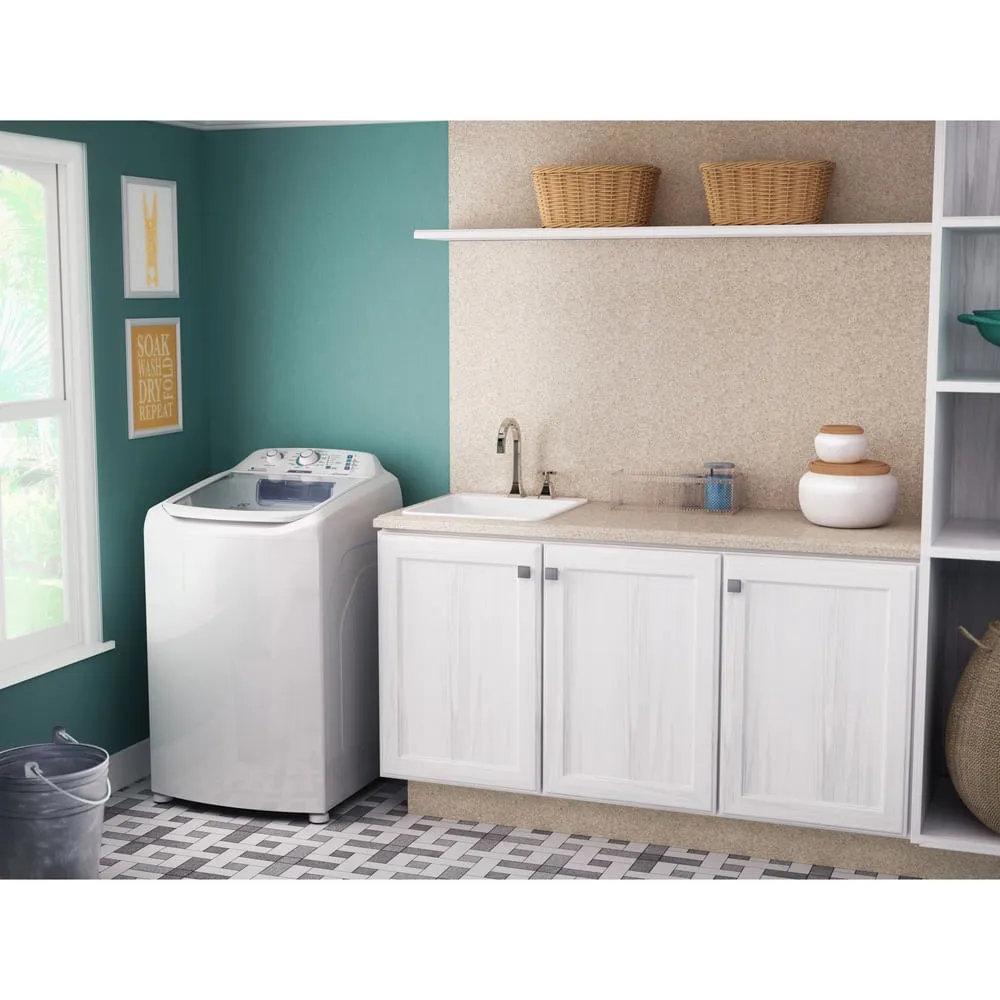 Máquina de Lavar Electrolux 10,5kg Branca Turbo Economia com Jet&Clean e Filtro Fiapos (LAC11)
