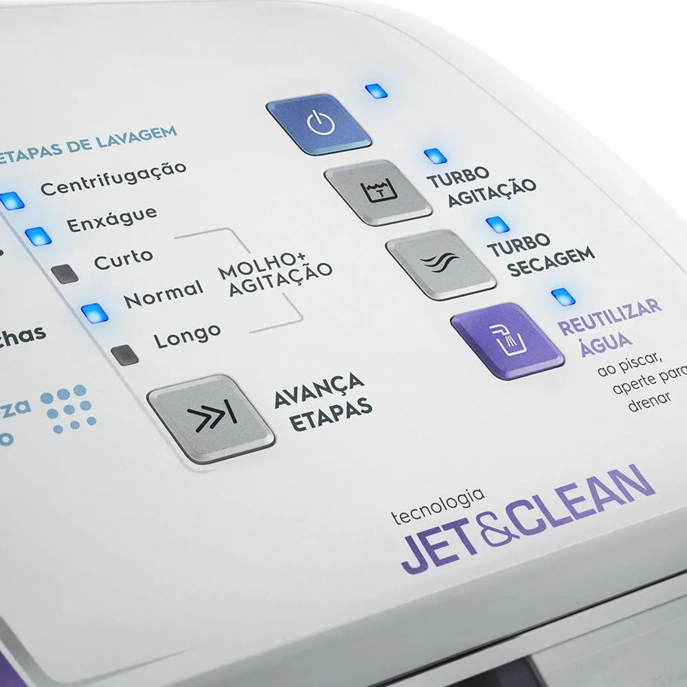 Máquina de Lavar Electrolux 8,5kg Branca Turbo Economia com Jet&Clean e Filtro Fiapos (LAC09)