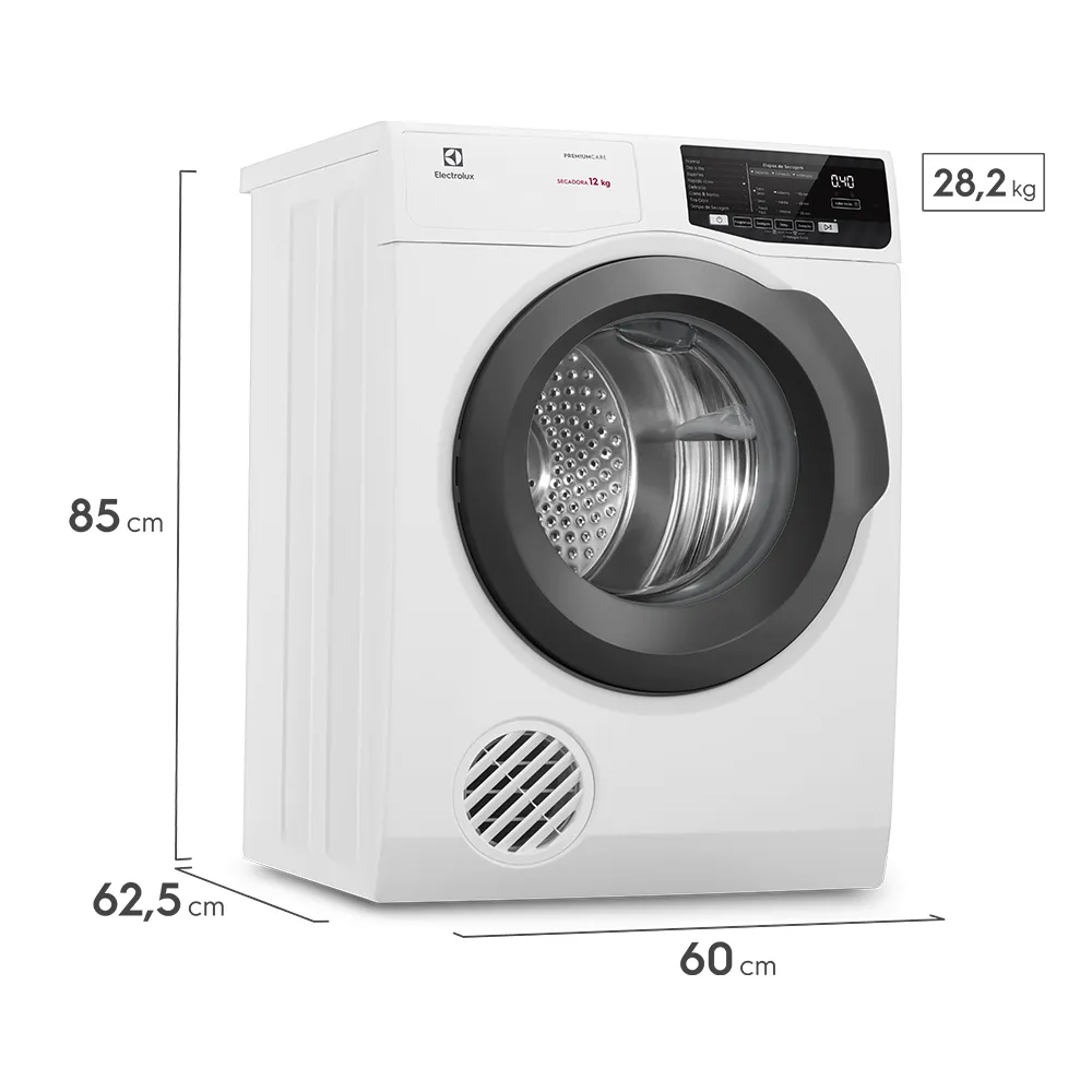 Secadora de Roupas Electrolux 12Kg Branca Premium Care com Autosense (SFP12)
