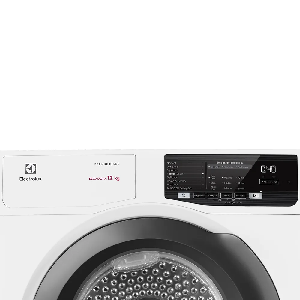 Secadora de Roupas Electrolux 12Kg Branca Premium Care com Autosense (SFP12)