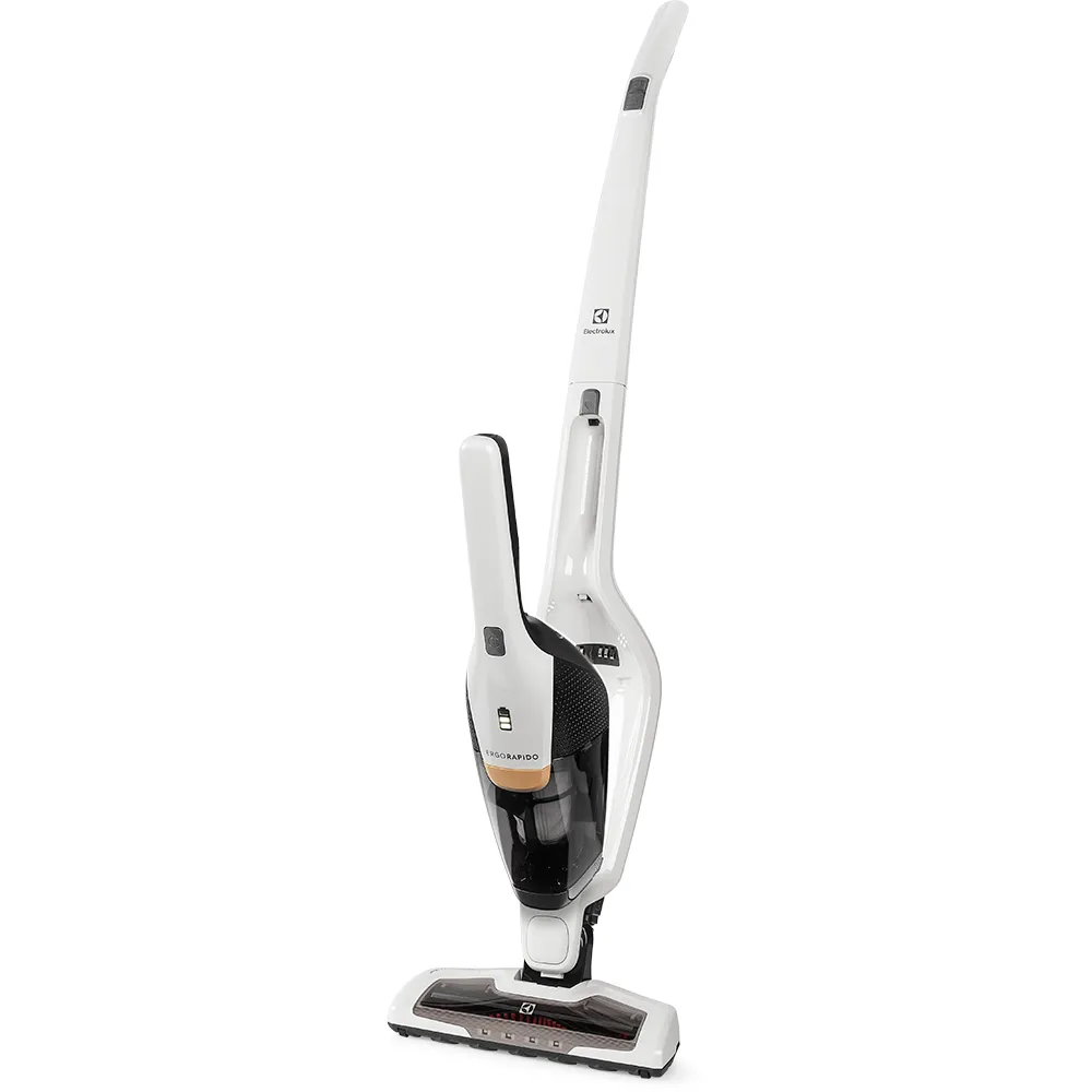 Aspirador de Pó Vertical Sem Fio Electrolux Ergorapido 2 em 1 Luz LED até 35 min Branco (ERG25B)