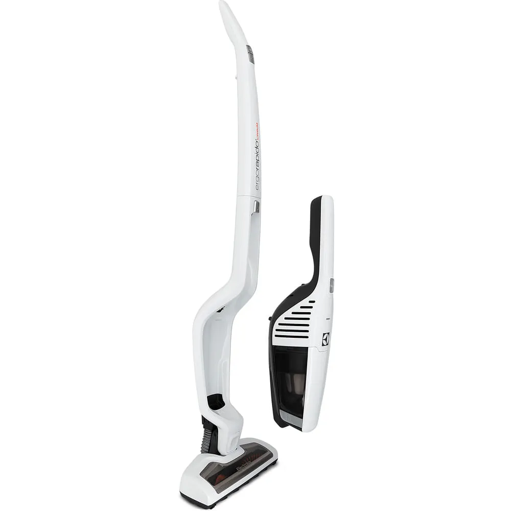 Aspirador de Pó Vertical Sem Fio Electrolux Ergorapido 2 em 1 Cyclone até 21 min Branco (ERG21)