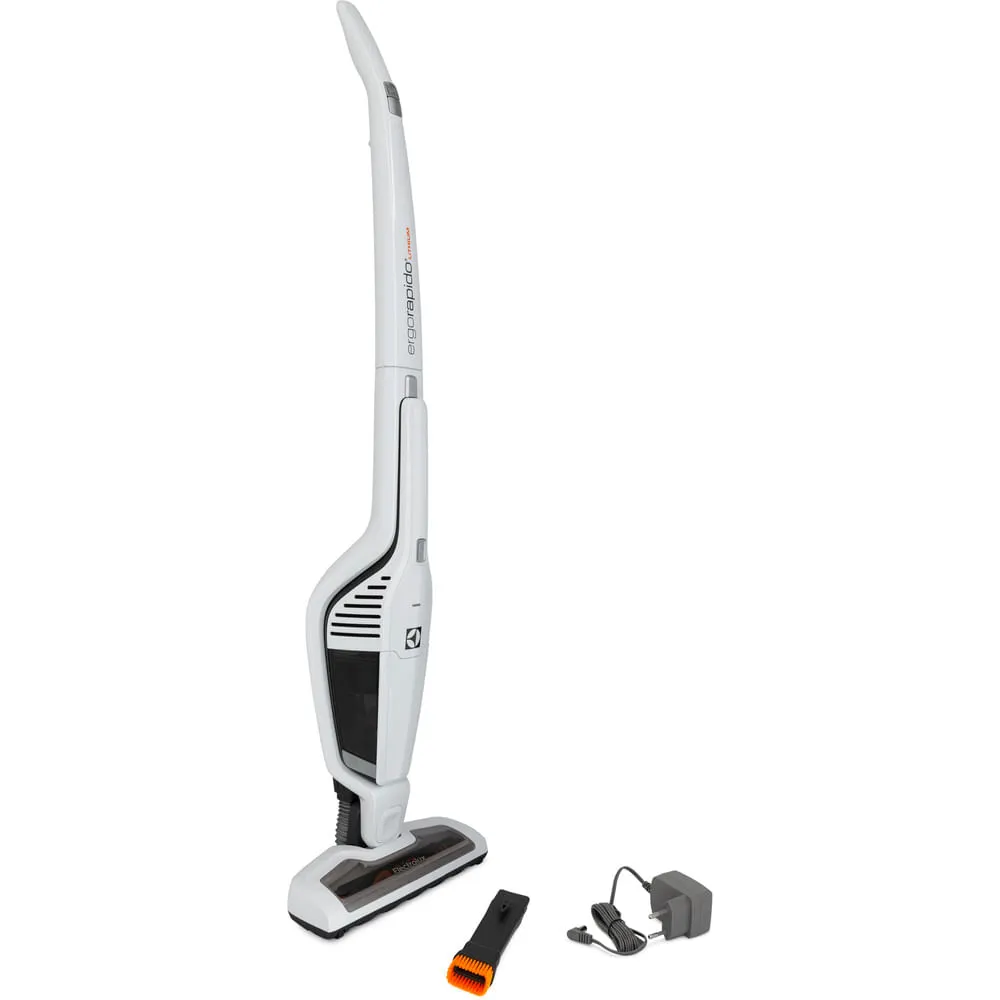 Aspirador de Pó Vertical Sem Fio Electrolux Ergorapido 2 em 1 Cyclone até 21 min Branco (ERG21)