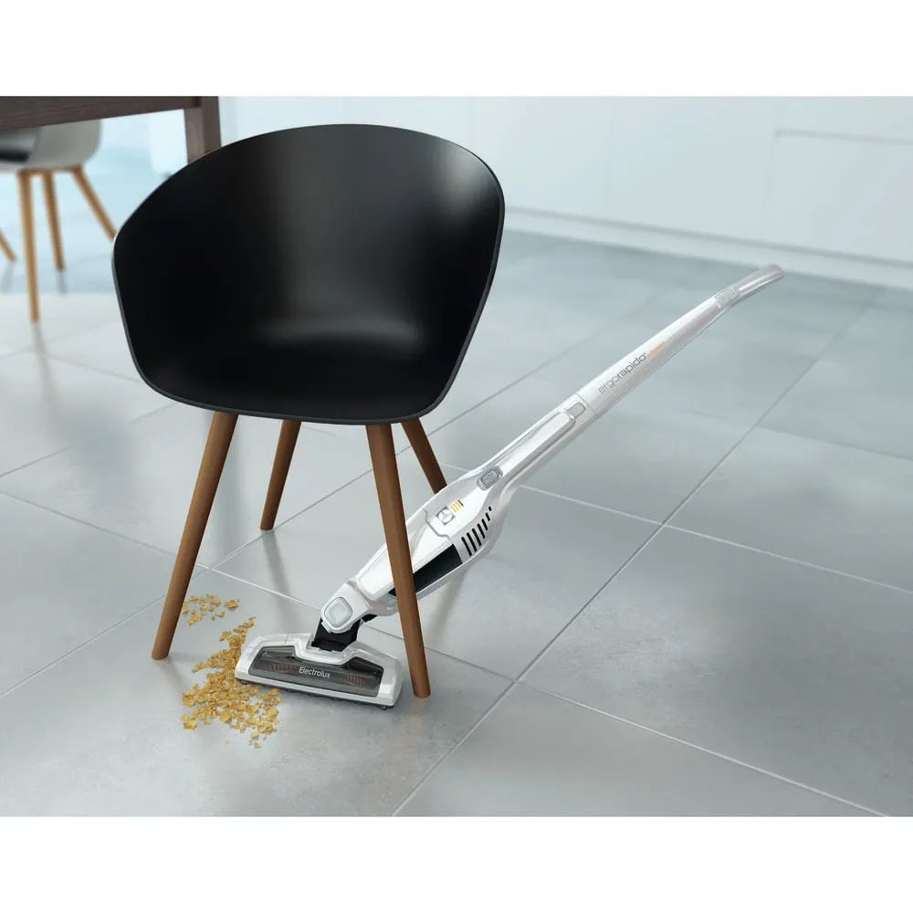Aspirador de Pó Vertical Sem Fio Electrolux Ergorapido 2 em 1 Cyclone até 21 min Branco (ERG21)