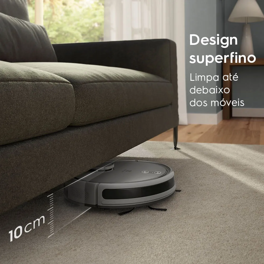 Robô Aspirador Electrolux 4 em 1 Wi-Fi Experience até 1h40 Mapeamento Cinza (ERB61)