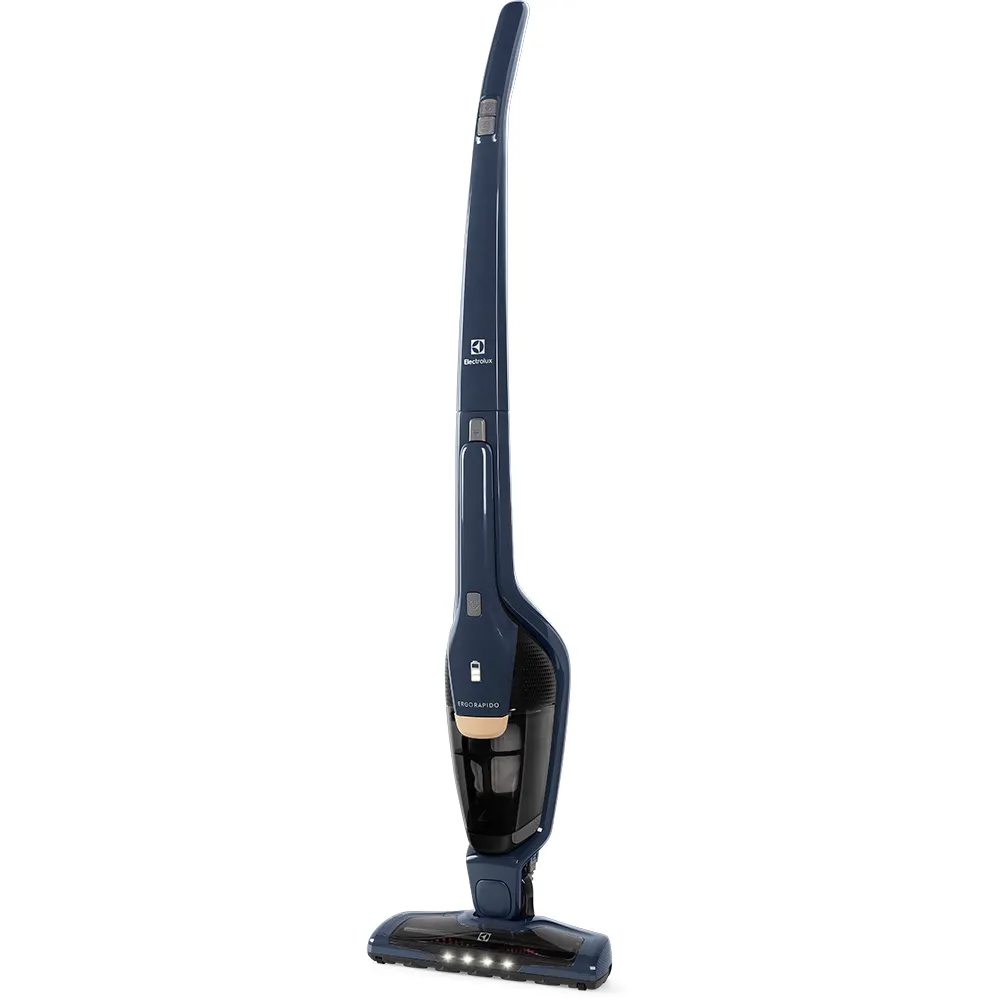 Aspirador de Pó Vertical Sem Fio Electrolux Ergorapido 2 em 1 Luz LED até 35 min Azul (ERG25N)