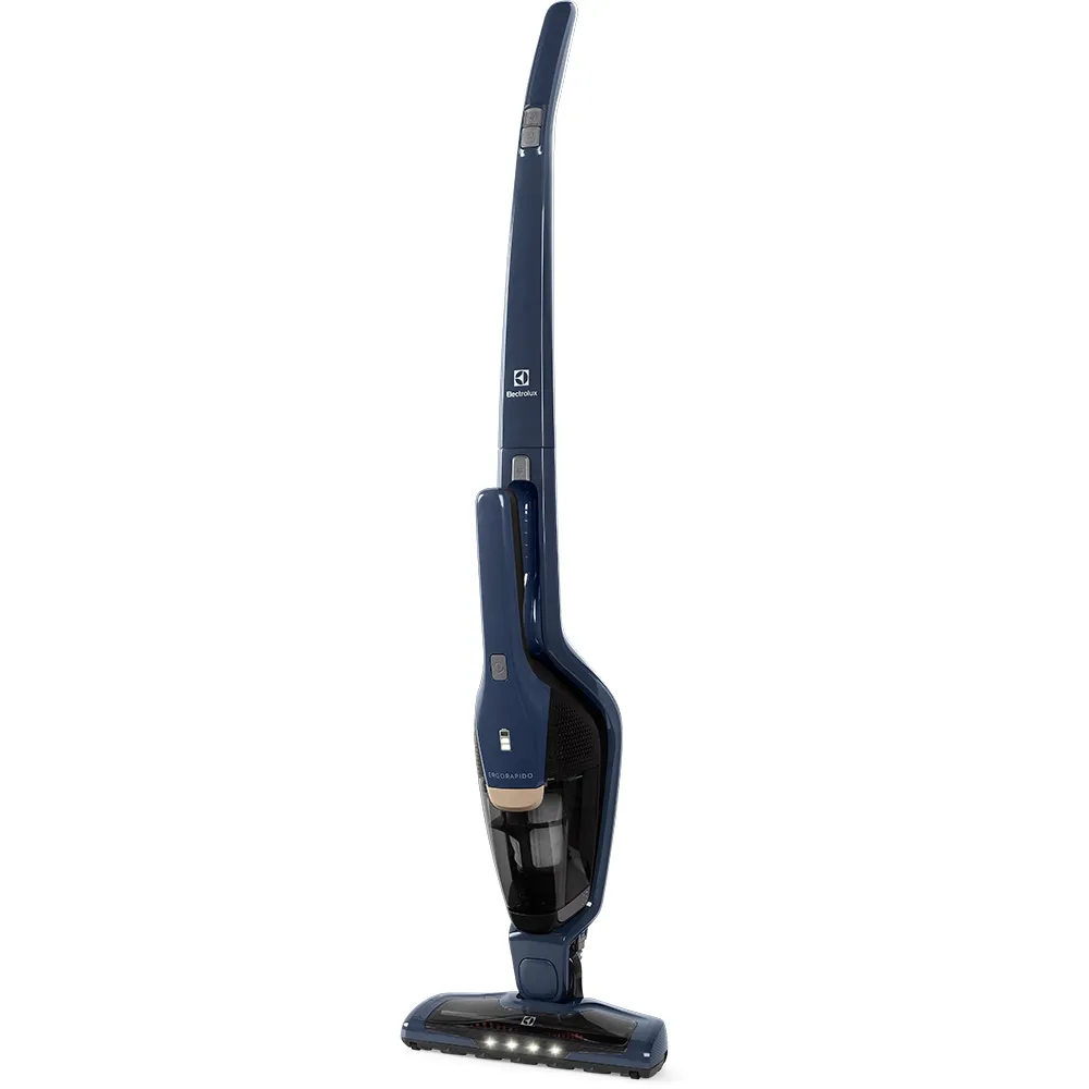 Aspirador de Pó Vertical Sem Fio Electrolux Ergorapido 2 em 1 Luz LED até 35 min Azul (ERG25N)
