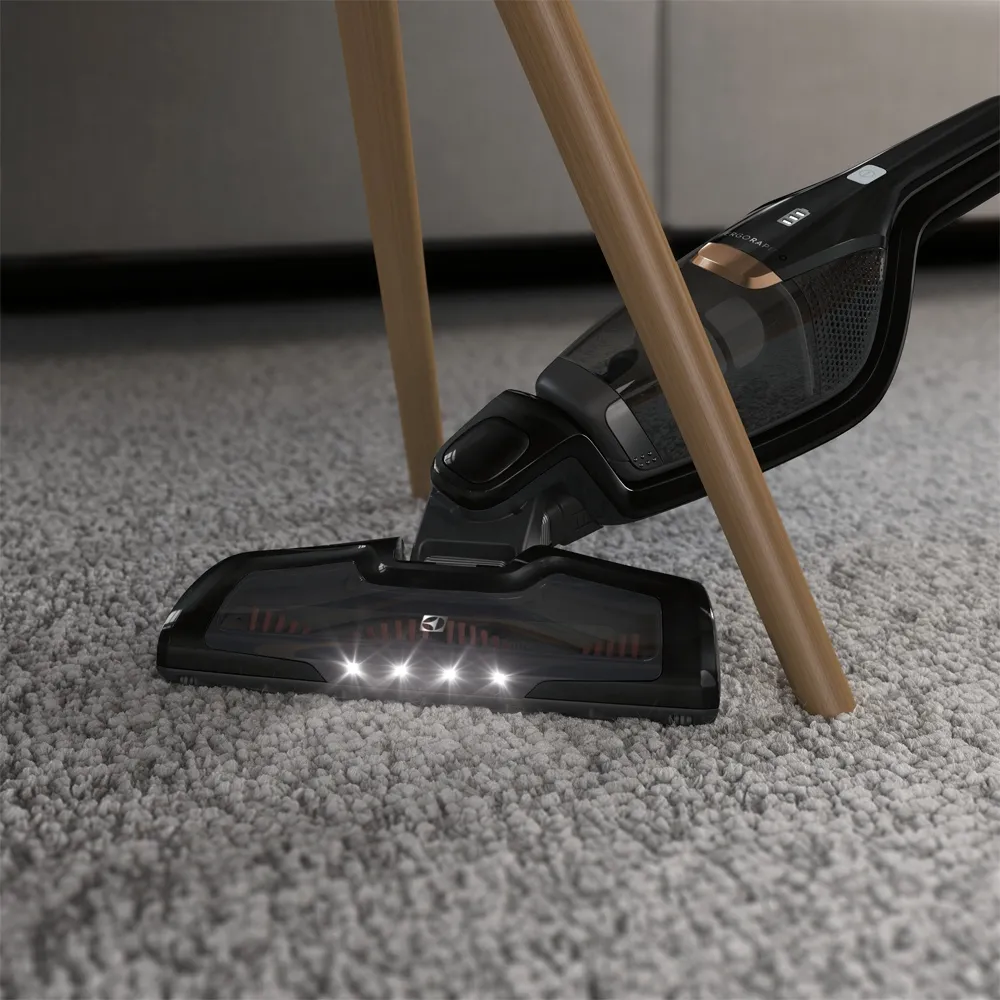 Aspirador de Pó Vertical Sem Fio Electrolux Ergorapido 2 em 1 Luz LED até 35 min Azul (ERG25N)