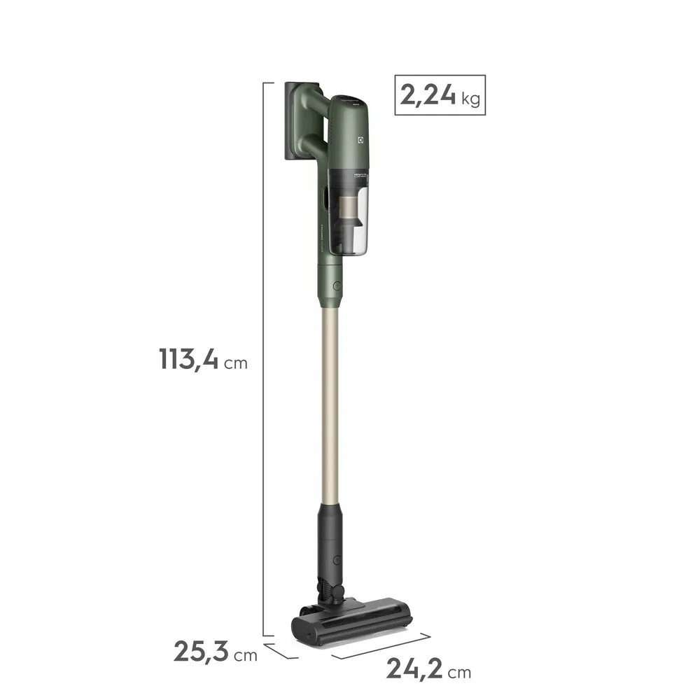 Aspirador de Pó Vertical Sem Fio Electrolux Ergorapido Verde Linha 100 anos Celebre Bem-Estar (PTEC200)