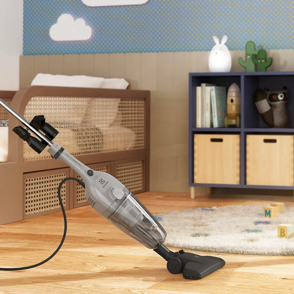 Aspirador de Pó Vertical com Fio Electrolux 1500W 2 em 1 Cyclonic Power Cinza (STK16)