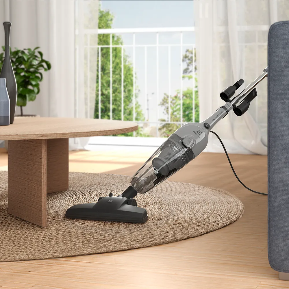 Aspirador de Pó Vertical com Fio Electrolux 1500W 2 em 1 Cyclonic Power Cinza (STK16)