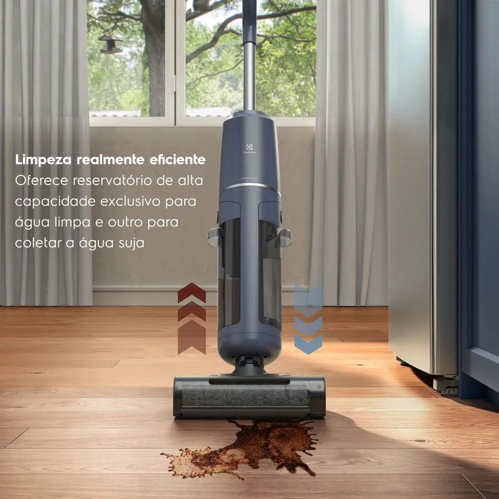 Aspirador Multifuncional sem Fio Electrolux 3 em 1 Painel LED e Bateria até 40 min (EMC2500)