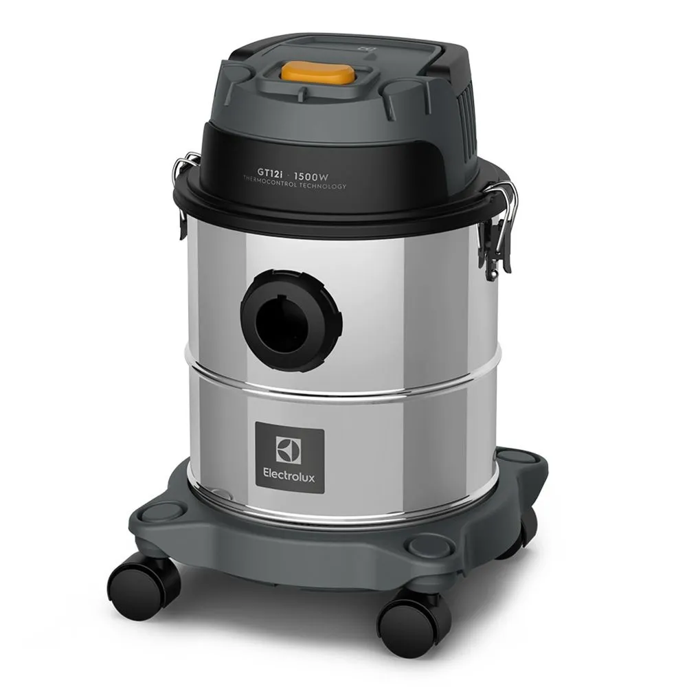 Aspirador de Pó e Água Electrolux 1500W 12L com ThermoControl e Função Sopro Inox (GT12l)