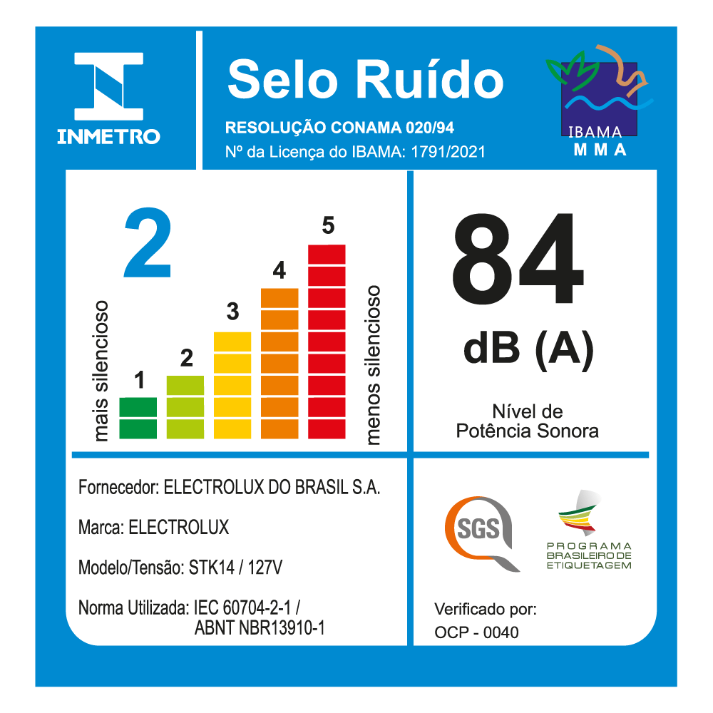 Aspirador Vertical com Fio Electrolux 1450W 2 em 1 Plus Filtro Hepa Azul (STK14)