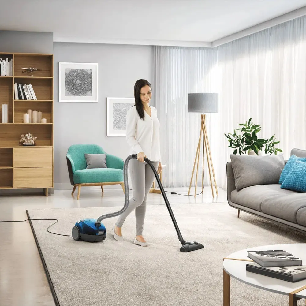 Aspirador de Pó com Saco Electrolux 1400W Compacto Sonic com tripla filtragem Azul (SON10)