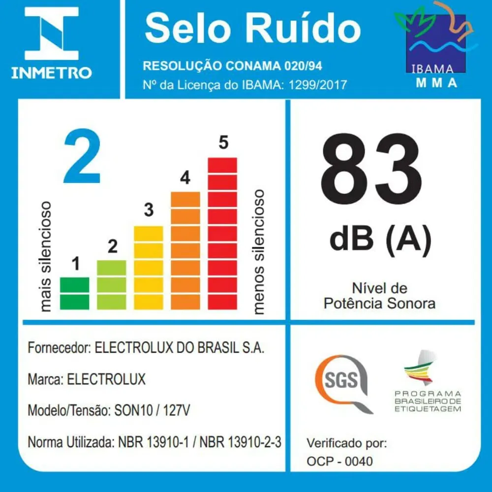 Aspirador de Pó com Saco Electrolux 1400W Compacto Sonic com tripla filtragem Azul (SON10)