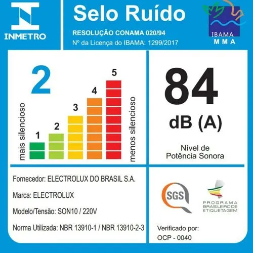 Aspirador de Pó com Saco Electrolux 1400W Compacto Sonic com tripla filtragem Azul (SON10)