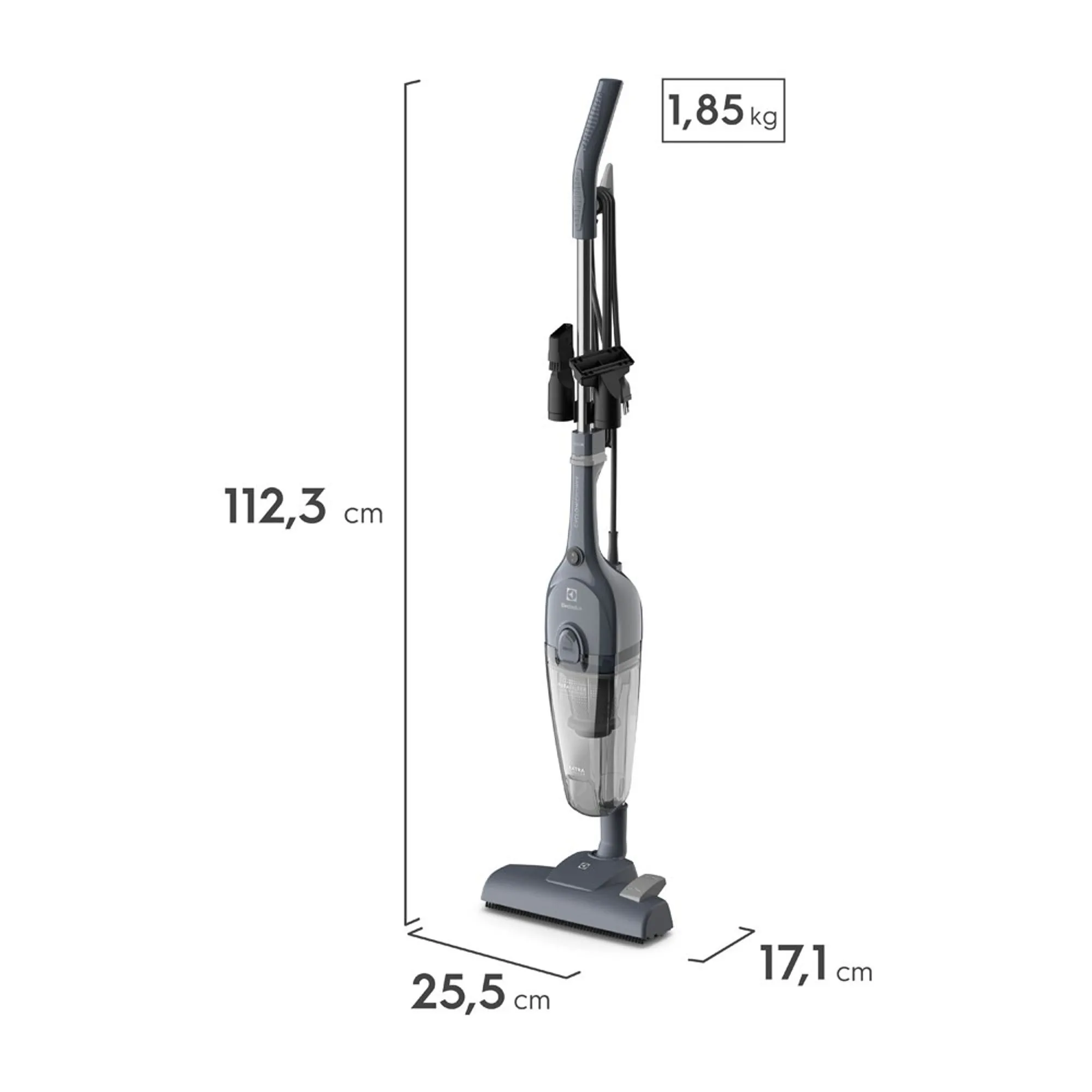 Aspirador de Pó Vertical com Fio Electrolux 1600W 2 em 1 Bocal Multi-Clean Azul (STK17)