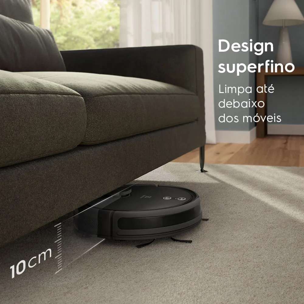 Robô Aspirador Electrolux 4 em 1 Wi-Fi Experience até 1h40 Mapeamento Preto (ERB60)