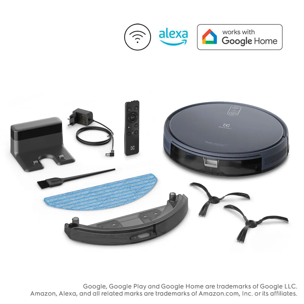 Robô Aspirador Electrolux 4 em 1 Wi-Fi Experience até 2h Azul (ERB44)