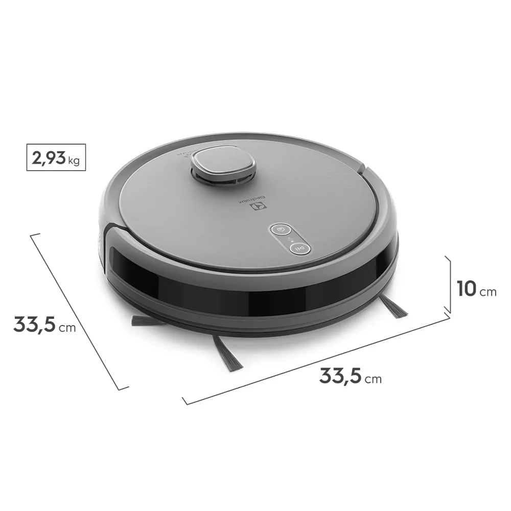 Robô Aspirador Electrolux 4 em 1 Wi-Fi Experience até 1h40 Mapeamento e Base Autolimpante (ERB80)