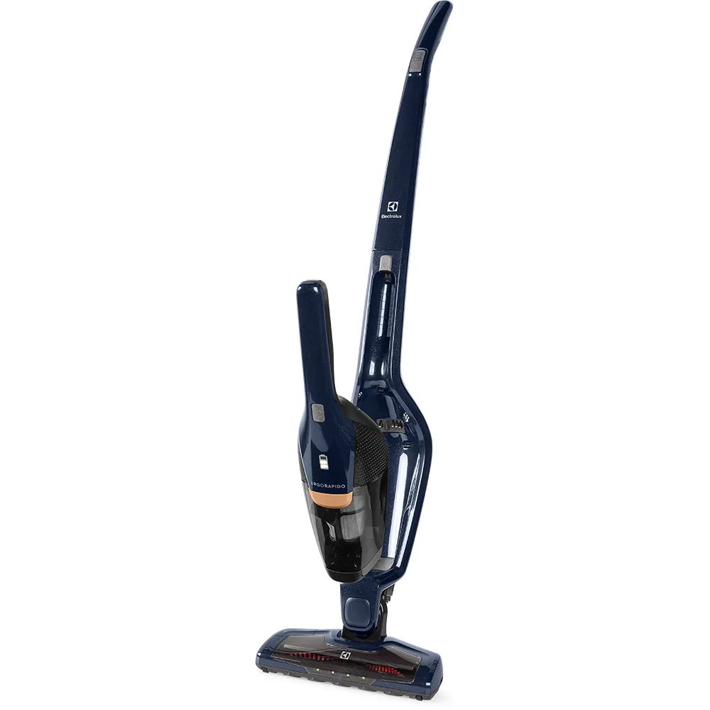 Aspirador de Pó Vertical Sem Fio Electrolux Ergorapido 2 em 1 Luz LED até 35 min Azul (ERG28)