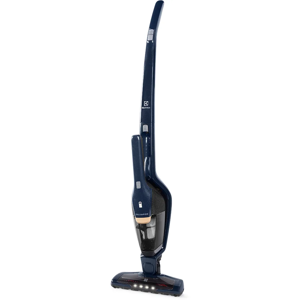 Aspirador de Pó Vertical Sem Fio Electrolux Ergorapido 2 em 1 Luz LED até 35 min Azul (ERG28)