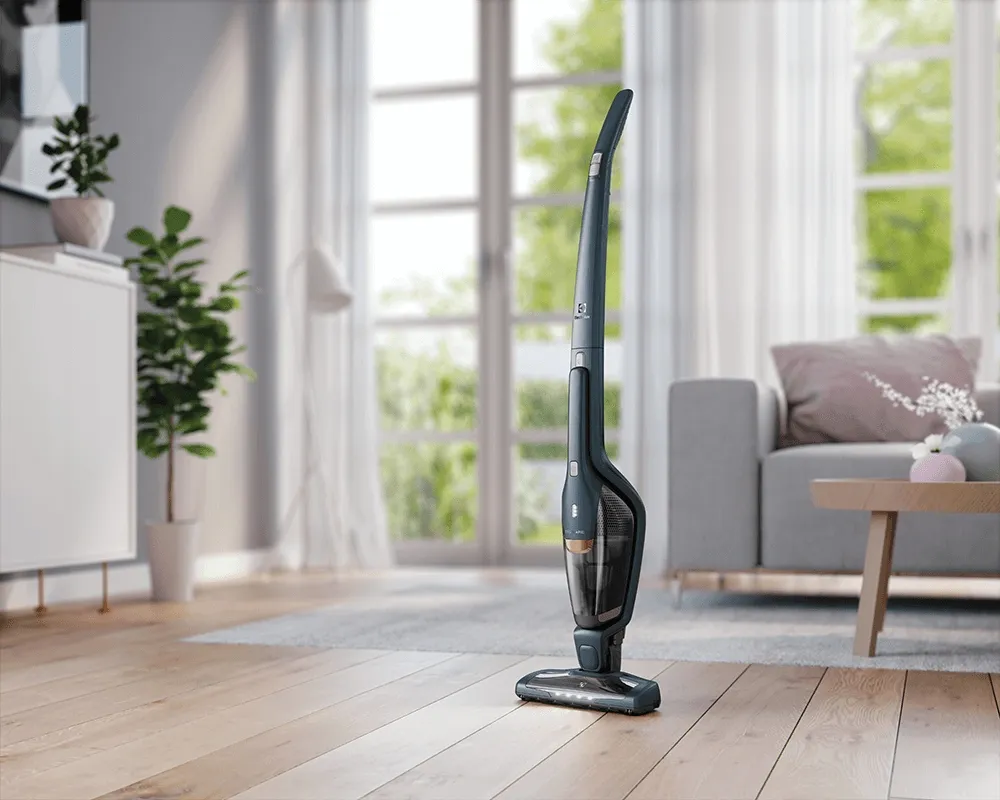 Aspirador de Pó Vertical Sem Fio Electrolux Ergorapido 2 em 1 Luz LED até 35 min Azul (ERG28)