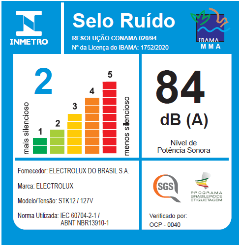 Aspirador de Pó Vertical com Fio Electrolux 1100W 2 em 1 Filtro HEPA Preto (STK12)