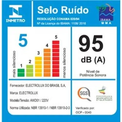 Aspirador de Pó e Água Electrolux 1400W c/ Conjunto de Acessórios e Rodas 360° (AWD01)