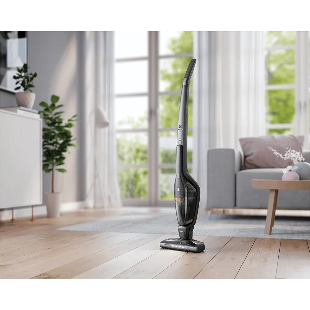 Aspirador de Pó Vertical Sem Fio Electrolux Ergorapido 2 em 1 Luz LED até 30 min Cinza (ERG24C)