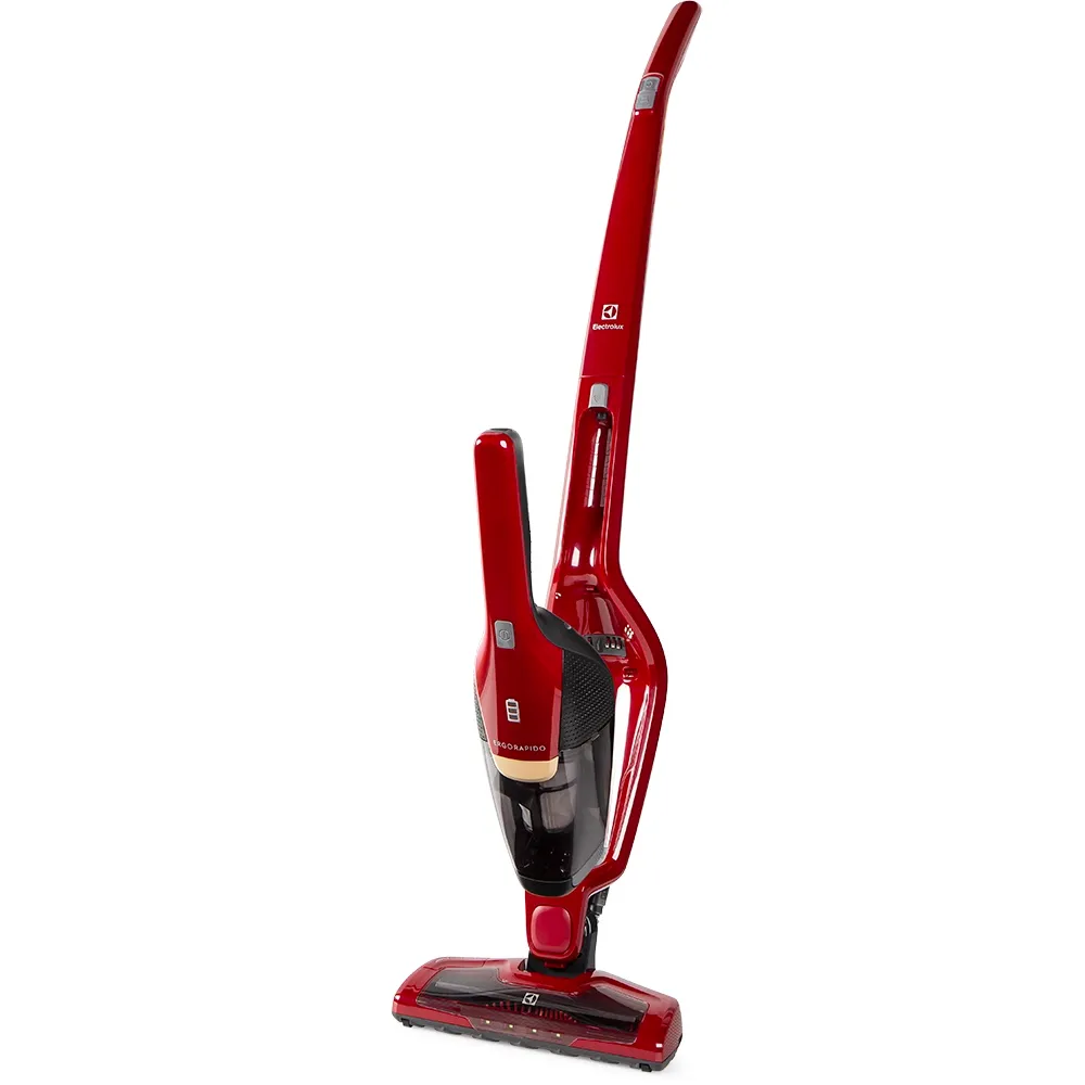 Aspirador de Pó Vertical Sem Fio Electrolux Ergorapido 2 em 1 Luz LED até 30 min Vermelho (ERG23N)