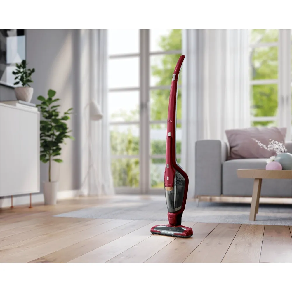 Aspirador de Pó Vertical Sem Fio Electrolux Ergorapido 2 em 1 Luz LED até 30 min Vermelho (ERG23N)