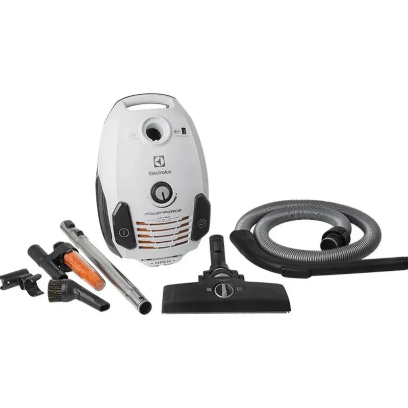 Aspirador de Pó com Saco Electrolux 1250W filtro HEPA PowerForce Silencioso Branco (PFC02)