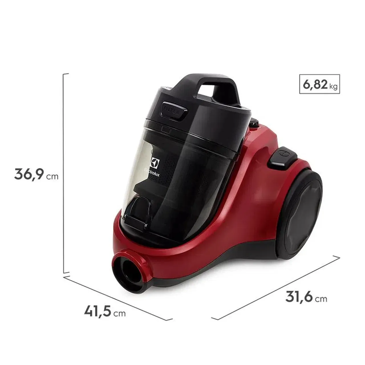 Aspirador de Pó sem Saco Electrolux 1800W Easybox com Filtro HEPA e Bocal para Pet Vermelho (EAS31)