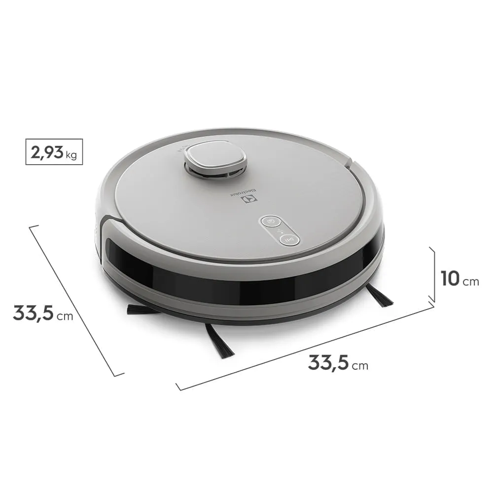 Robô Aspirador Electrolux 4 em 1 Wi-Fi Experience até 1h40 Mapeamento Branco (ERB62)