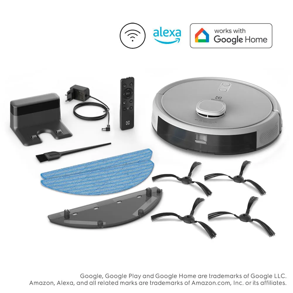 Robô Aspirador Electrolux 4 em 1 Wi-Fi Experience até 1h40 Mapeamento Branco (ERB62)