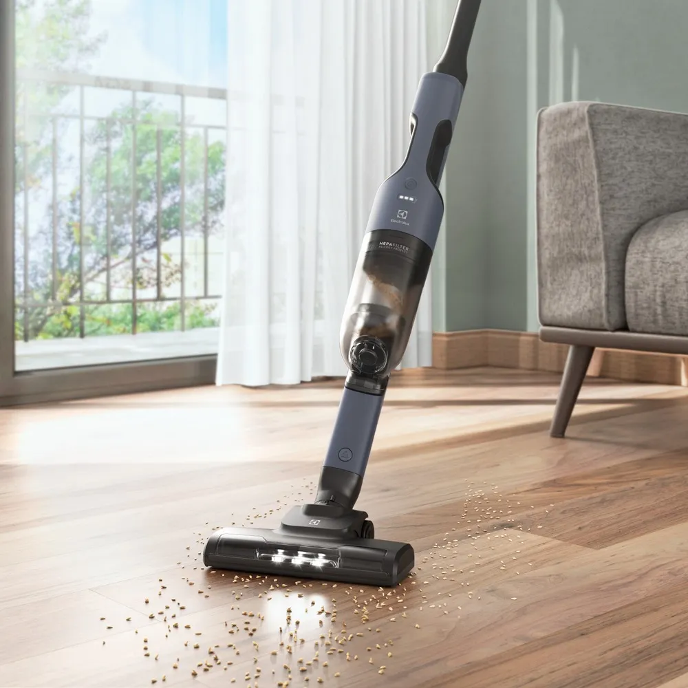 Aspirador de Pó Vertical Sem Fio Electrolux Ergorápido 2 em 1 Cyclonic Power até 30 min Azul (ERG019)
