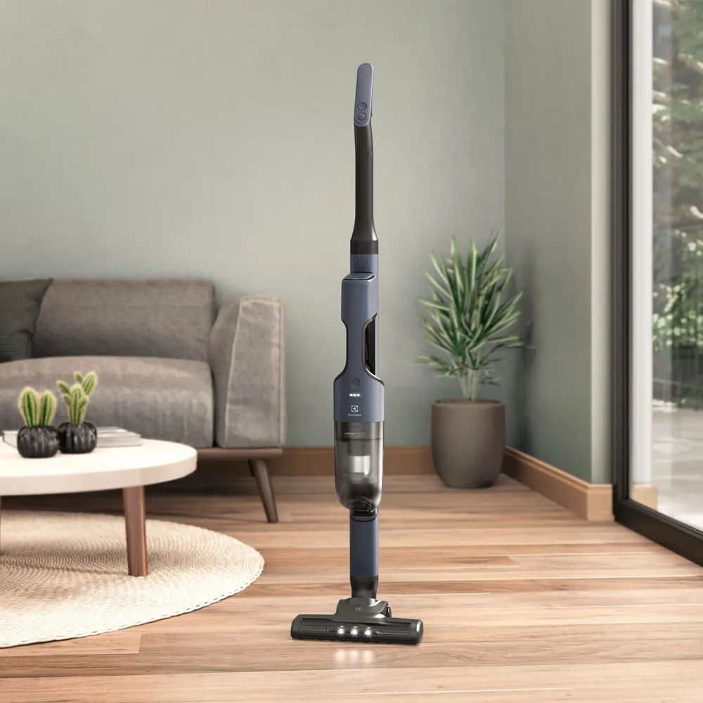 Aspirador de Pó Vertical Sem Fio Electrolux Ergorápido 2 em 1 Cyclonic Power até 30 min Azul (ERG019)