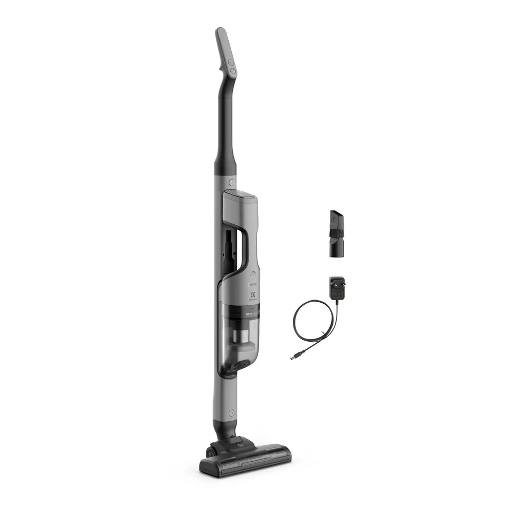 Aspirador de Pó Vertical Sem Fio Electrolux Ergorápido 2 em 1 Cyclonic Power até 30 min Cinza (ERG018)