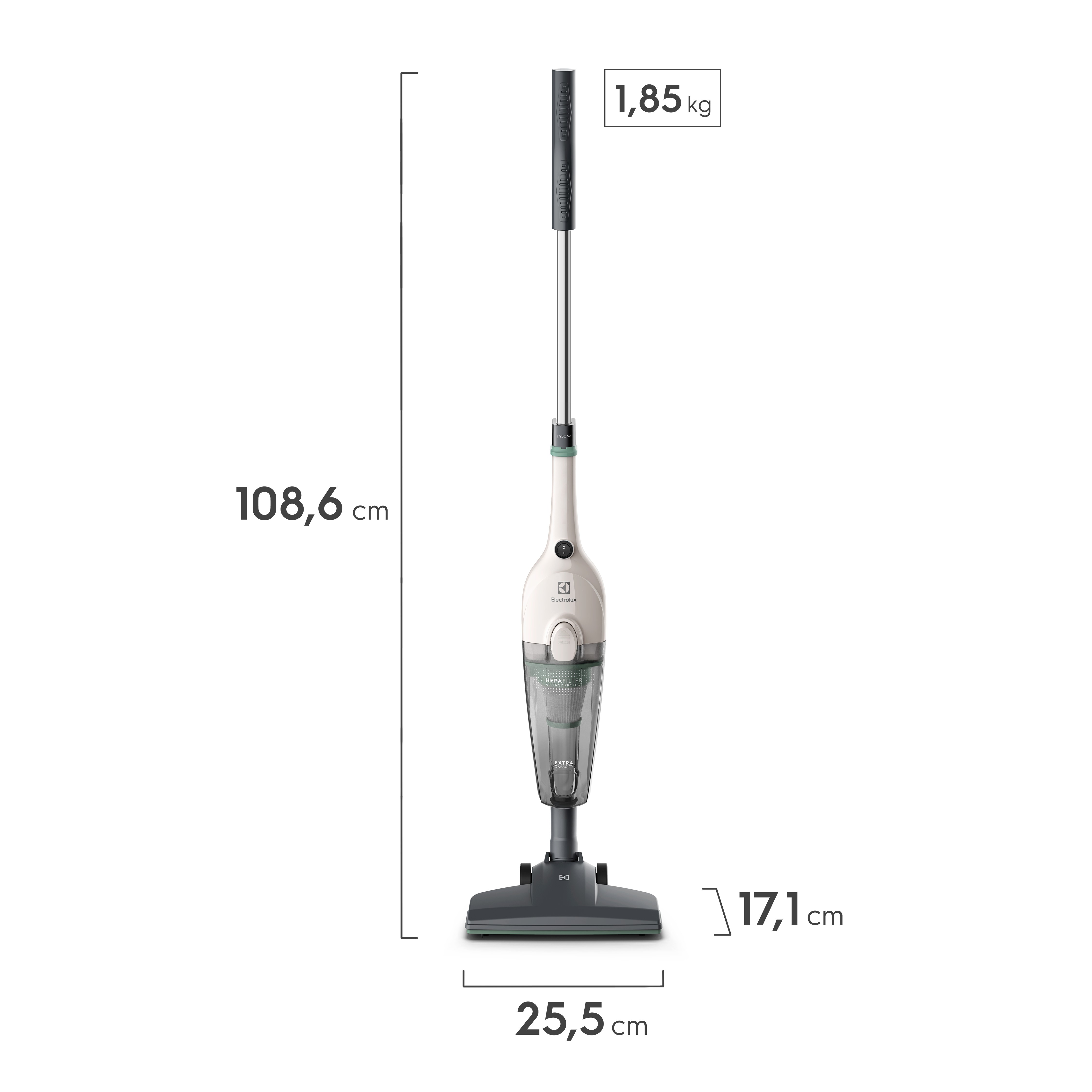 Aspirador de Pó Vertical 1450W Electrolux 2 em 1 (STK14W)