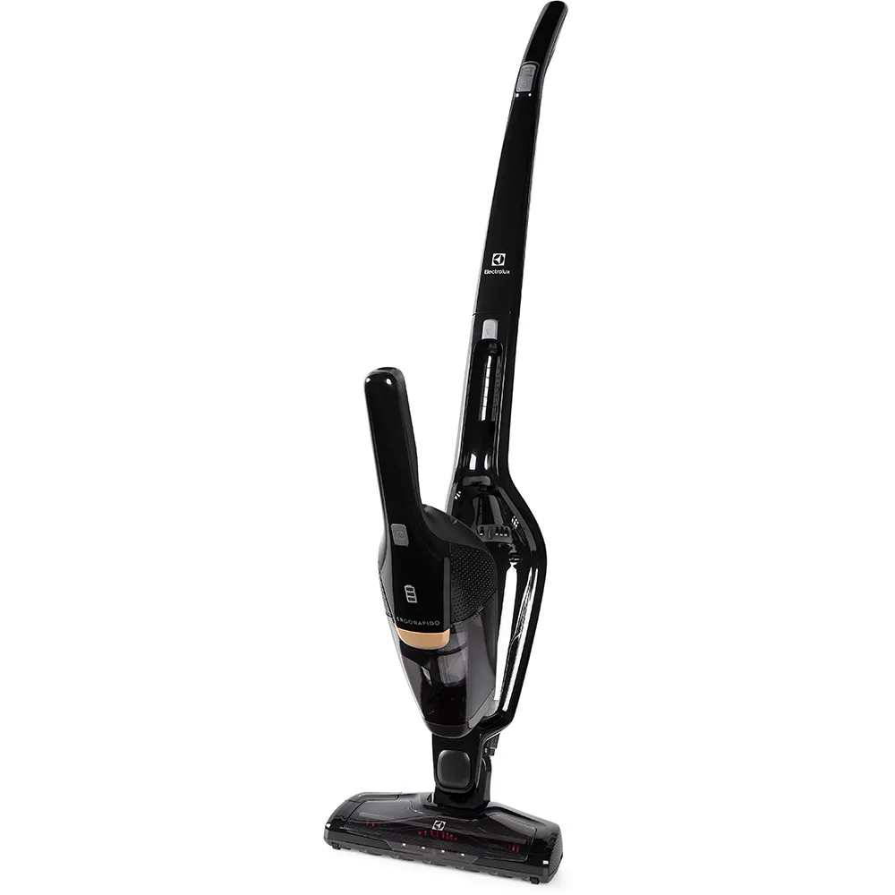 Aspirador de Pó Vertical Sem Fio Electrolux Ergorapido 2 em 1 Luz LED até 30 min Preto (ERG24N)