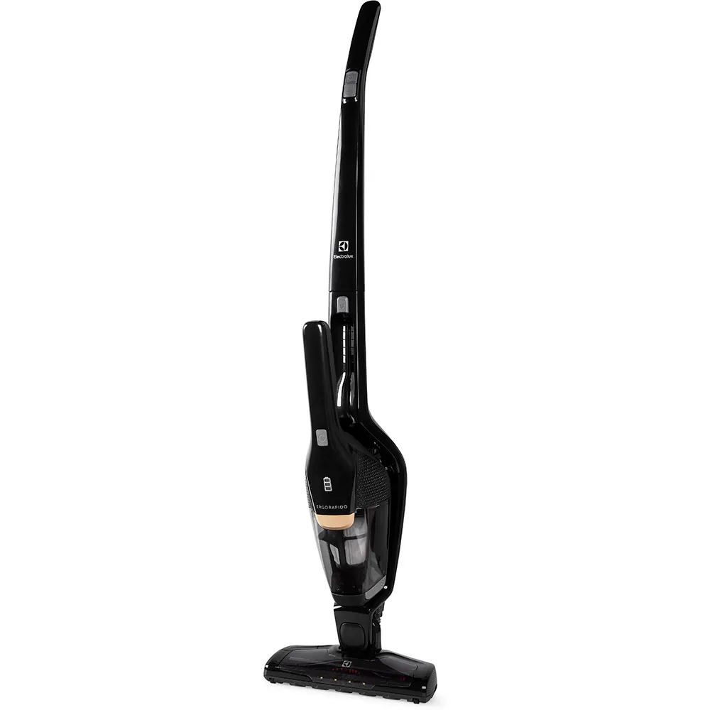 Aspirador de Pó Vertical Sem Fio Electrolux Ergorapido 2 em 1 Luz LED até 30 min Preto (ERG24N)